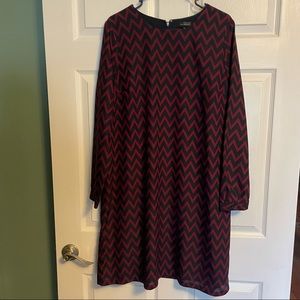 The Limited Navy & Maroon shift dress XL